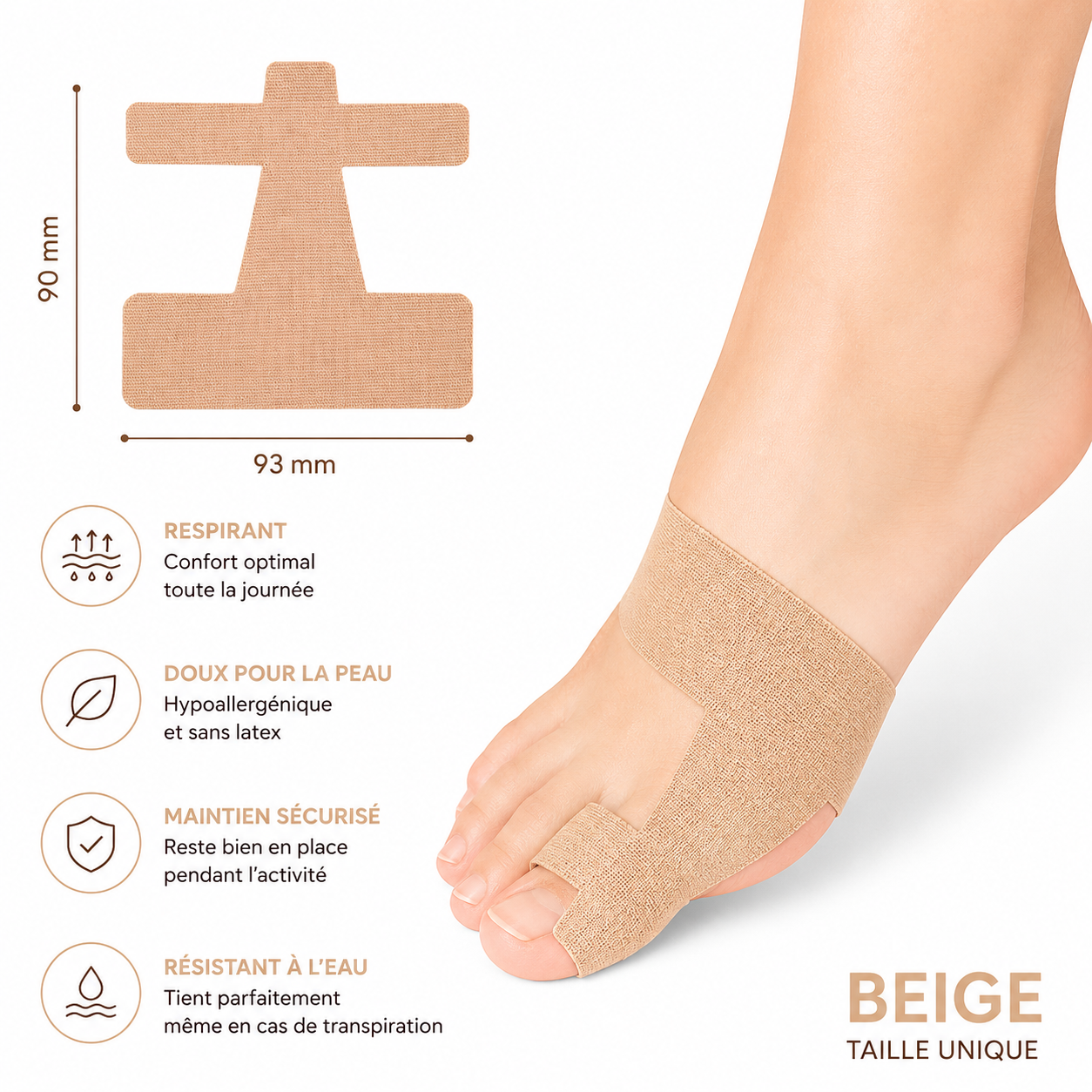 Kinesio-Pad™ - Bande de Correction Active Hallux Valgus